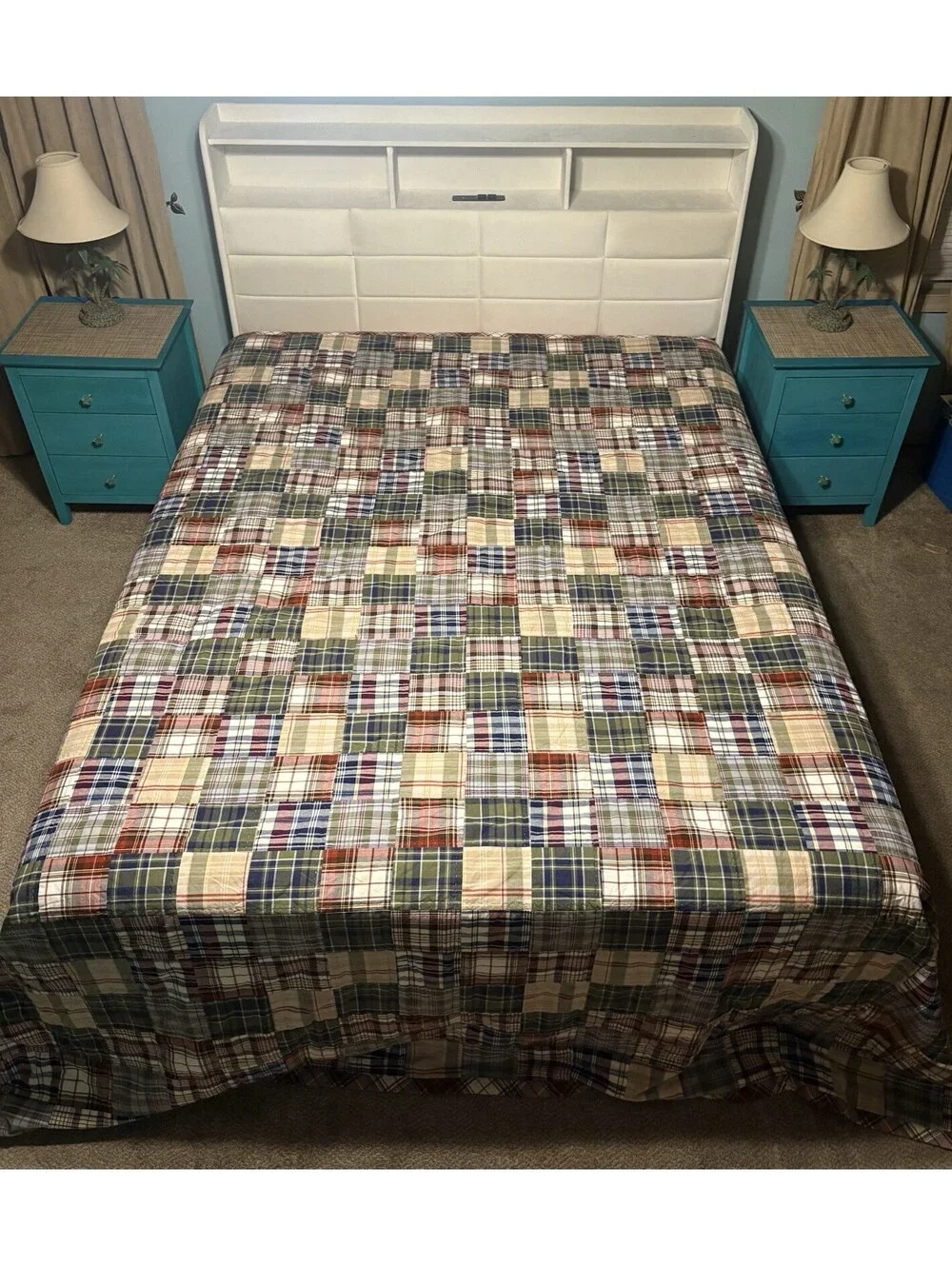 Woolrich Home Patchwork King Size Quilt 100% Cotton 102”x92” Cottage Core